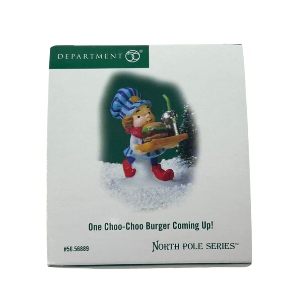 Department 56 North Pole - One Choo-Choo Burger Coming Up - Vintage - Picture 9 of 9